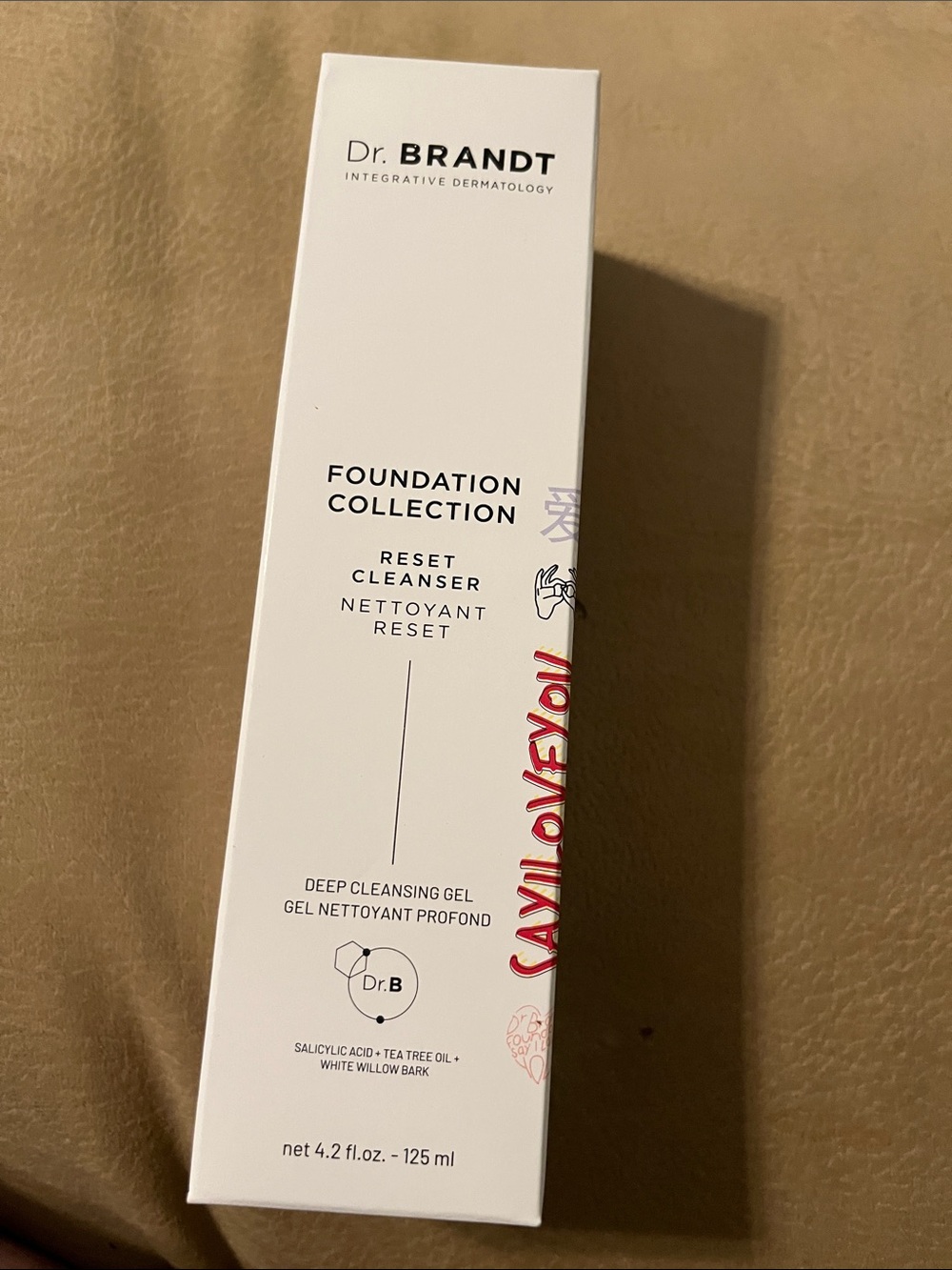 Dr. Brandt Reset Cleanser - White with Red Accent